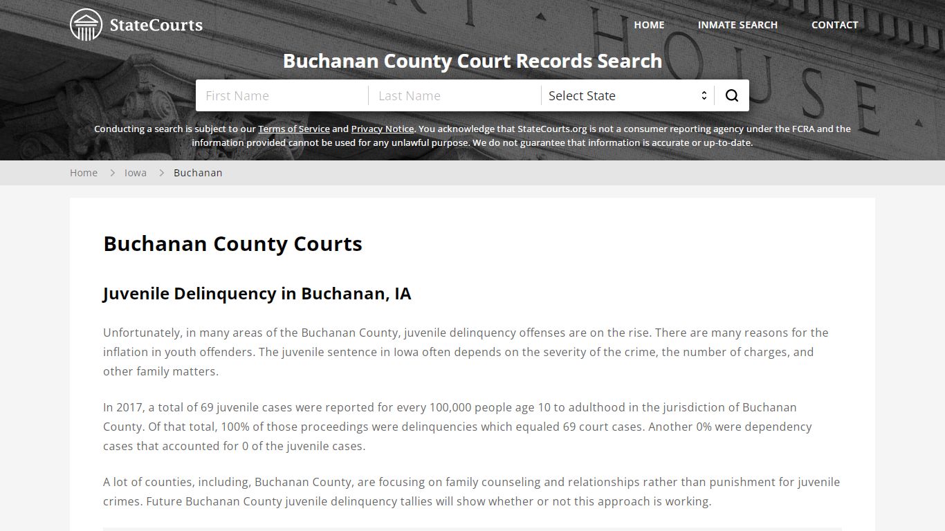 Buchanan County, IA Courts - Records & Cases - StateCourts